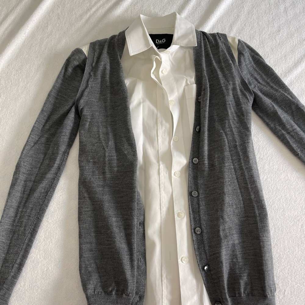 Dolce and Gabanna white shirt and vest